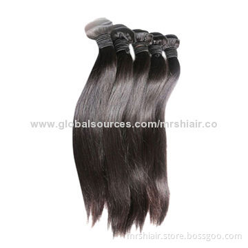 22-inch Grade 6A, Unprocessed Brazilian Remy Hair Weave